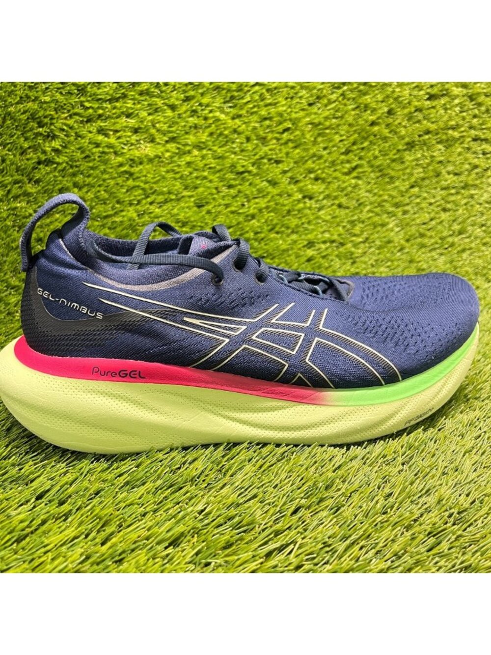 Asics Gel-Nimbus 25 Womens Size 10 Blue Pink Athletic Running Shoes Sneakers